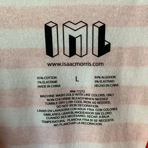 IML Isaac Morris Stripe USA Bodysuit Red White Blue Tank Size L - Picture 9 of 12